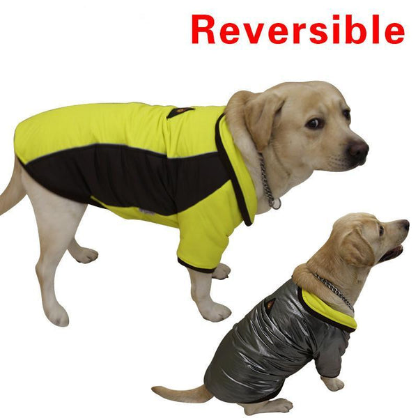 High Technology Heat Reflective Dog Coat Outdoor Jacket Waterproof Warm Pet Clothes Reversible Design for Dogs