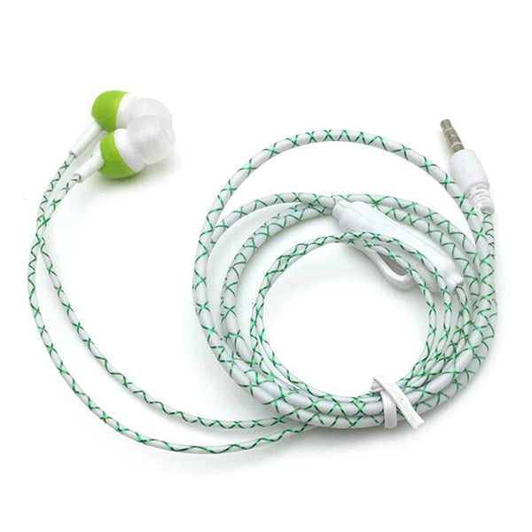 LED Glow In The Dark Earphones w/Zipper Earphones