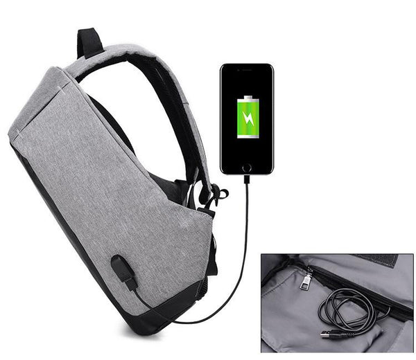 Theft Proof Backpack made with cut-proof material, hidden zipper closures and secret pockets