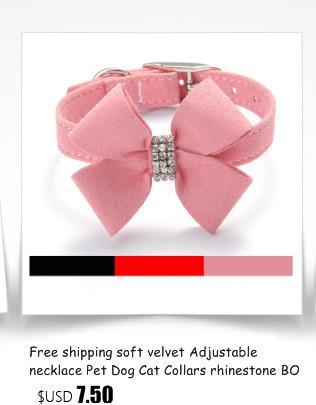 Jewelry pear Dog Collar Soft Velvet Material Adjustable necklace Pet Dog Cat Collars with 5colors