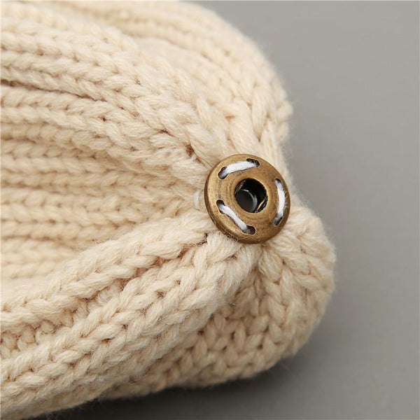 Xthree mink and fox fur ball cap pom poms winter hat for women girl 's hat knitted beanies cap brand new thick female cap
