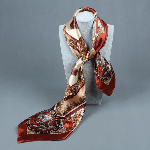 2017 new Silk Square Big Size 90x90cm Scarf Women Fashion High Quality Cheap Imitated Silk Satin Scarves Polyester Shawl Hijab