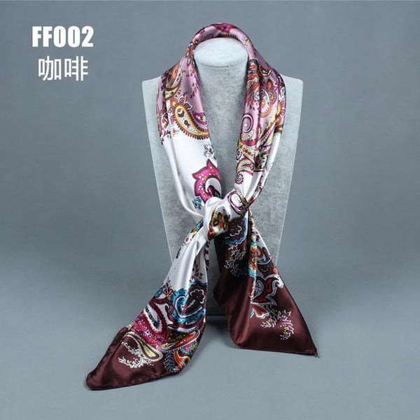 2017 new Silk Square Big Size 90x90cm Scarf Women Fashion High Quality Cheap Imitated Silk Satin Scarves Polyester Shawl Hijab