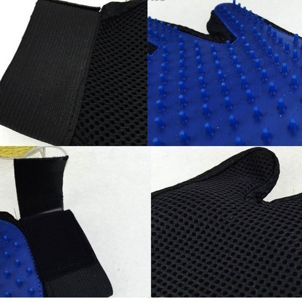 Pet Silicone True Glove Touch Deshedding Brush Cleaning Glove For Dog Cat Gentle Efficient Massage Grooming Pet Dog Accessories