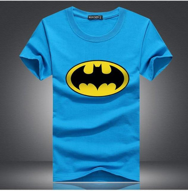 2017 New Fashion Cartoon Batman T Shirts Men O Neck Short Sleeve Cotton Mens T-Shirt Euro Size Man tshirt Tops Free Shipping