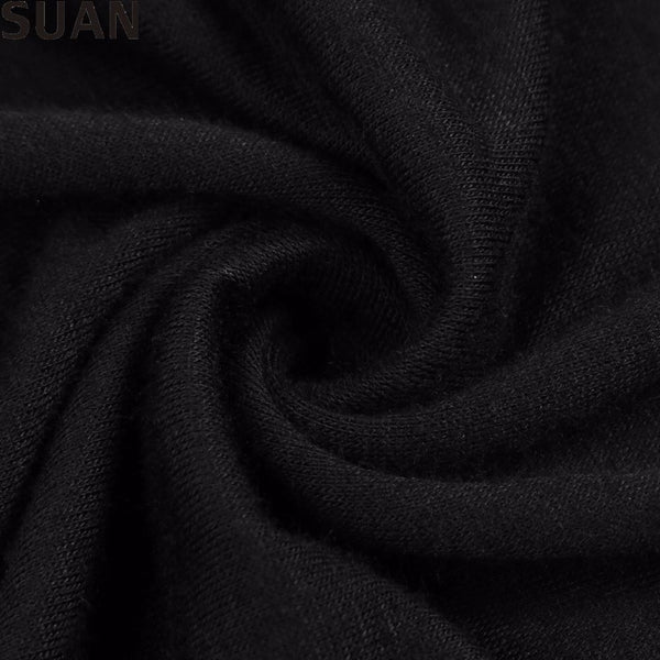SUAN 2017 Fashion New Summer Women T-Shirts Tumblr Blusa Clothes O-Sleeveless Tops & Tees AAAAA Cotton Solid Stretchable Elastic