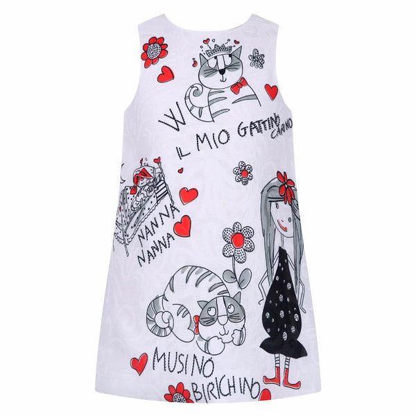 Princess Dress for Girls Clothes Character Printed Robe Fillette Costumes for Children Clothing 2017 Brand Girls Dresses Kids