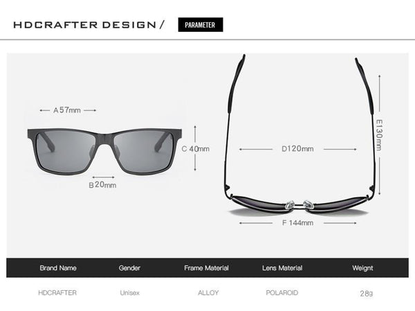 HDCRAFTER Brand New Sunglasses Metal Frame Unisex Rectangle Goggle Driving Sun Glasses Eyewear Accessories