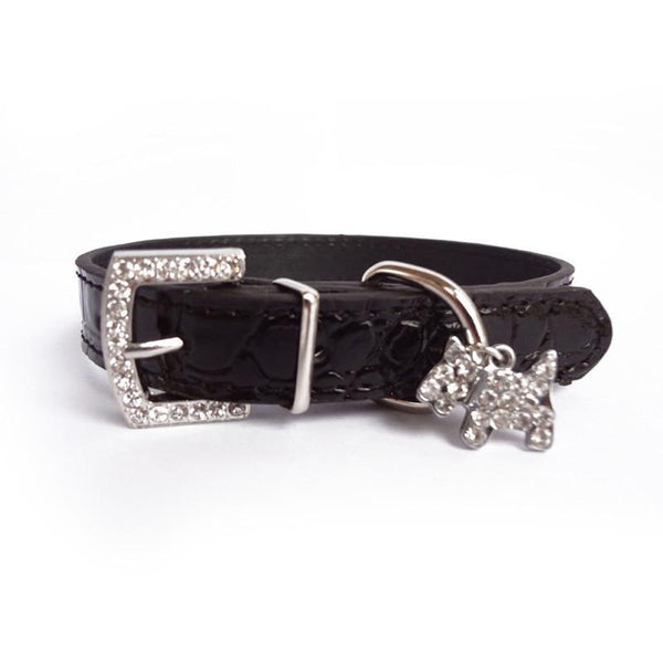 1PCS Crystal Pendant Pet Dog Collar Puppy Cat Pet Buckle Dogs Leads Neck Strap PU Leather Animal Pet Accessories For Small Dogs