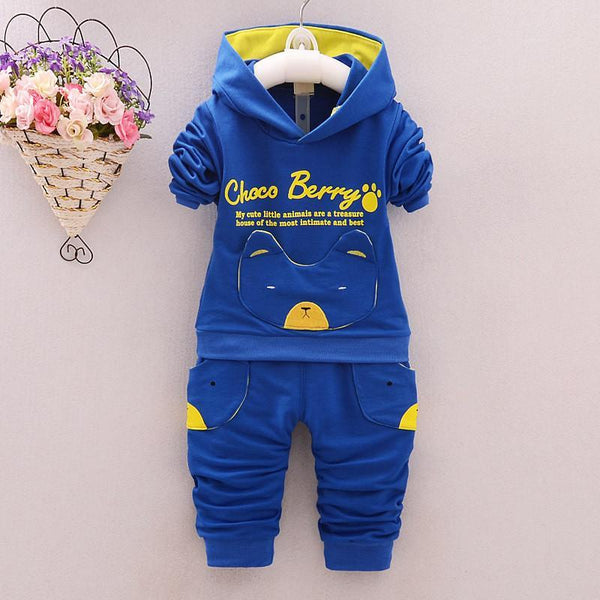 2017 fashion Kids clothes Long sleeves and trousers Sets 2 pieces suit Spring suit Boys and girls Children's clothing Cotton