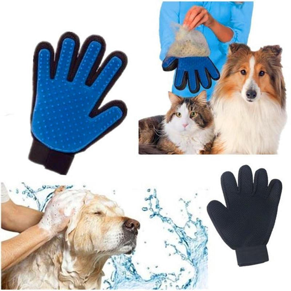 Pet Silicone True Glove Touch Deshedding Brush Cleaning Glove For Dog Cat Gentle Efficient Massage Grooming Pet Dog Accessories