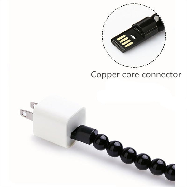 Beaded Bracelet USB Charging Cable