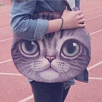 Cute Cat Face Tote Bag