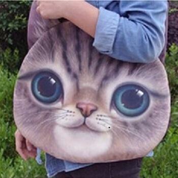 Cute Cat Face Tote Bag