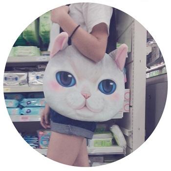Cute Cat Face Tote Bag