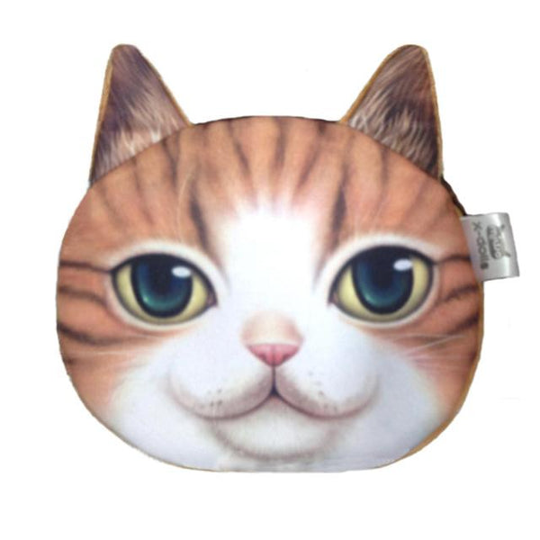 Cute Cat Face Printing Zipper Coin Purses Women Cartoon Coin Wallets Ladies Makeup Storage Bag