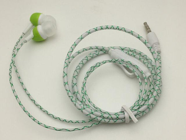 LED Glow In The Dark Earphones w/Zipper Earphones