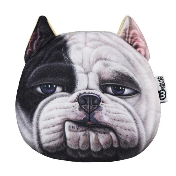 Cute Cat Face Printing Zipper Coin Purses Women Cartoon Coin Wallets Ladies Makeup Storage Bag