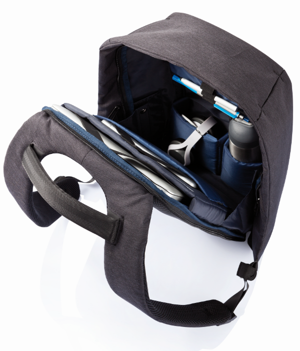 Theft Proof Backpack made with cut-proof material, hidden zipper closures and secret pockets