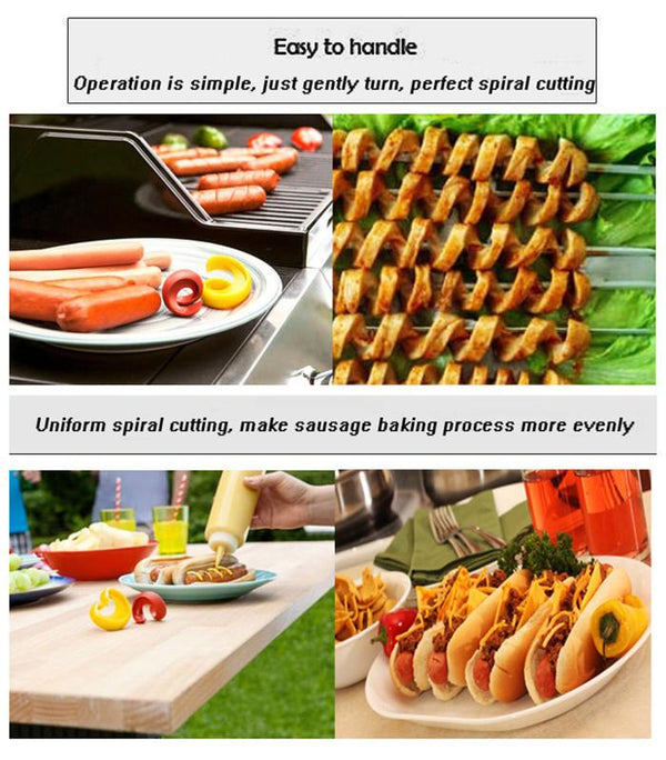 Manual Fancy Sausage, Spiral Barbecue, Hot Dogs Cutter