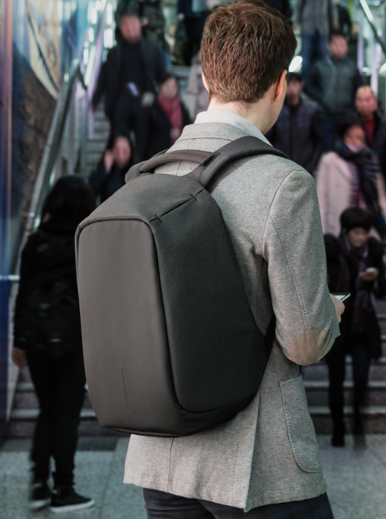 Theft Proof Backpack made with cut-proof material, hidden zipper closures and secret pockets