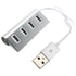 High quality Aluminum Blue led Mini 4 Port HUB High Speed USB  2.0 Splitter Adapter Hub with Cable For Macbook PC Laptop