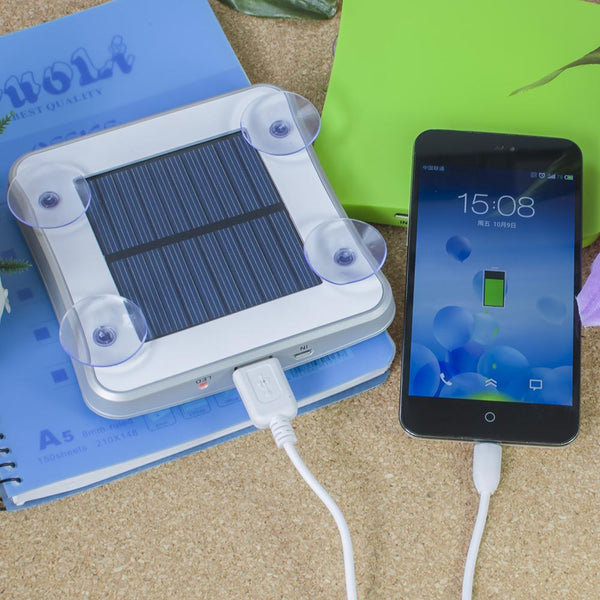 High quality portable solar mobile phone charger 5200mah Square Suckers Style Solar Charger Standard USB Solar Power Bank