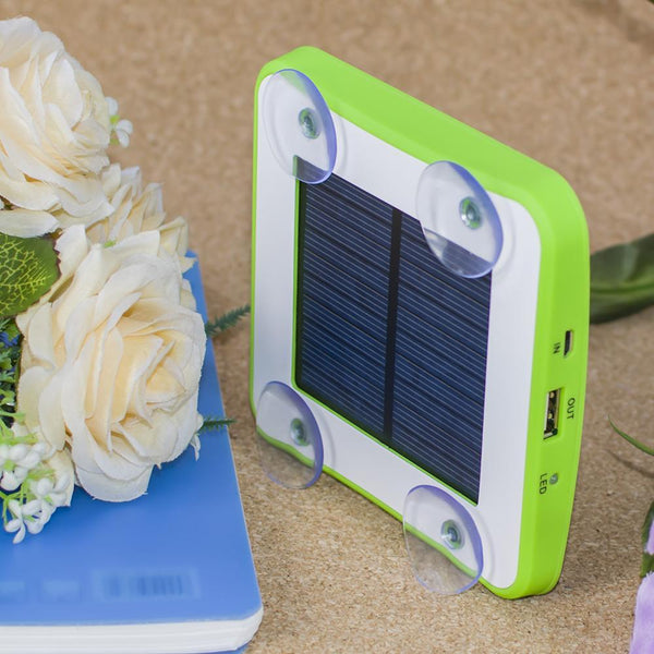 High quality portable solar mobile phone charger 5200mah Square Suckers Style Solar Charger Standard USB Solar Power Bank