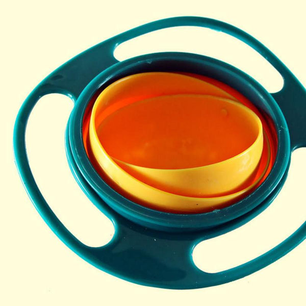 Spill-Proof Bowl Infant Baby Feeding Toy Universal Rotate Technology