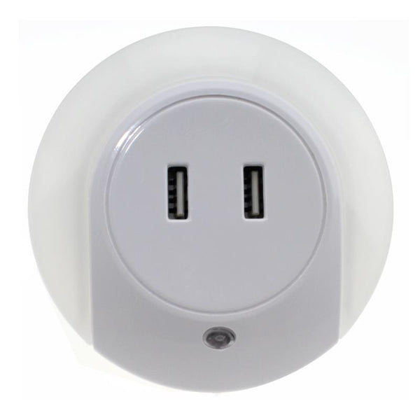 LED night light sensor 2 USB Charging socket LED 110V 220V 0.5W automatic night lamp intelligence warm white light for bedroom