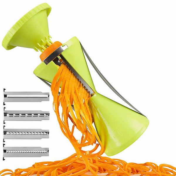 4-Blade Spiral Vegetable Slicer Cutter for Carrot Cucumber Potato Courgette zucchini