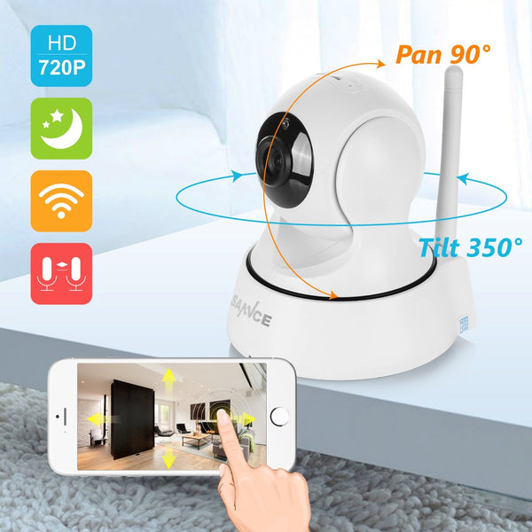 SANNCE Home Security IP Camera Wi-Fi Wireless Mini Network Camera Surveillance Wifi 720P Night Vision CCTV Camera Baby Monitor