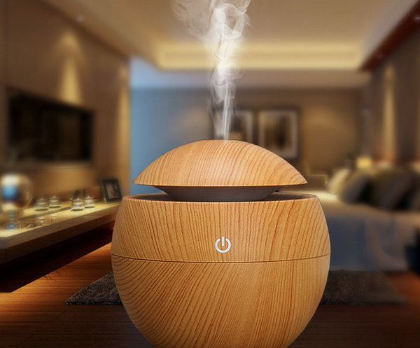 USB Essential Oils Mini Diffuser for Aromatherapy | Cool Mist Humidifier Air Purifier and 7 Color Change LED Night Light for Home