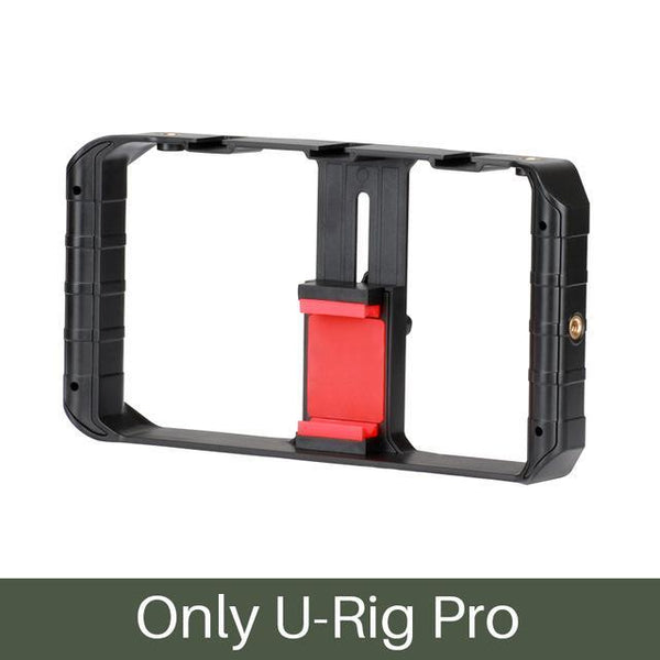 Pro Smartphone Video Rig with 3 Shoe Mounts Filmmaking Case Handheld Phone Video Stabilizer Grip Tripod Mount Stand