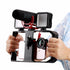 Pro Smartphone Video Rig with 3 Shoe Mounts Filmmaking Case Handheld Phone Video Stabilizer Grip Tripod Mount Stand
