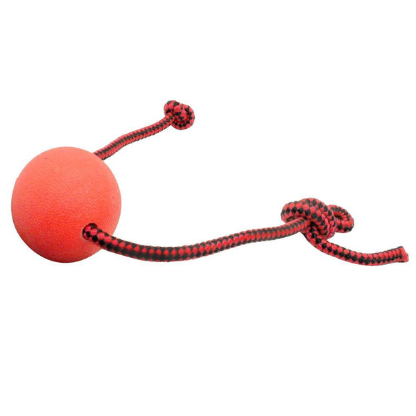 Solid Rubber Dog Chew Training Ball Toys Tooth Cleaning Chew Ball Puppy Pet Play Training Chewing Toy With Rope Handle