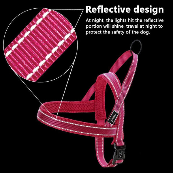 No Pull Nylon Quick Fit Reflective Stitching Dog Harness For Small Medium Large Dog Strong Adjustable XXS XS S M L 4 Colors