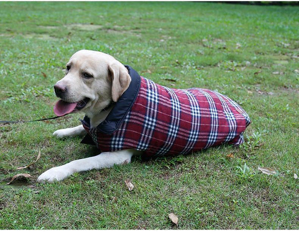 Dog Clothes Waterproof Reversible Dog Jacket Designer Warm Plaid Winter Dog Coats Pet Clothes Small to Large