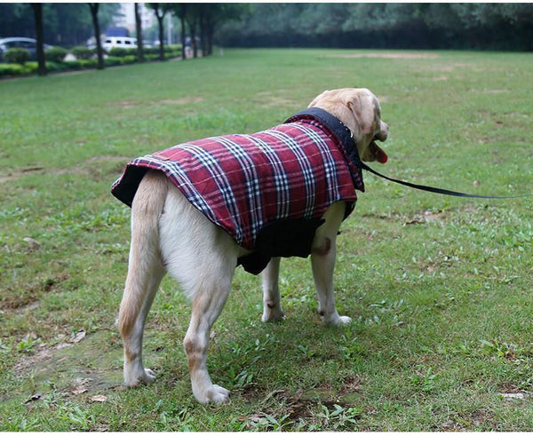 Dog Clothes Waterproof Reversible Dog Jacket Designer Warm Plaid Winter Dog Coats Pet Clothes Small to Large