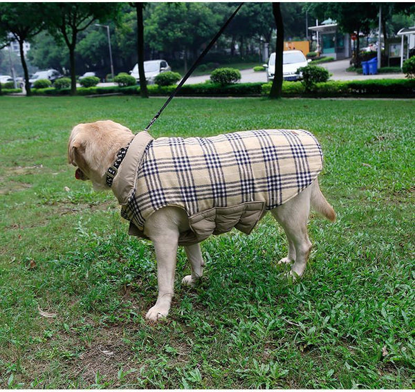 Dog Clothes Waterproof Reversible Dog Jacket Designer Warm Plaid Winter Dog Coats Pet Clothes Small to Large