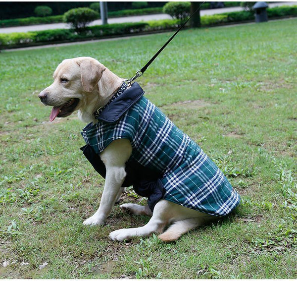 Dog Clothes Waterproof Reversible Dog Jacket Designer Warm Plaid Winter Dog Coats Pet Clothes Small to Large