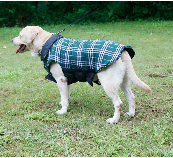 Dog Clothes Waterproof Reversible Dog Jacket Designer Warm Plaid Winter Dog Coats Pet Clothes Small to Large