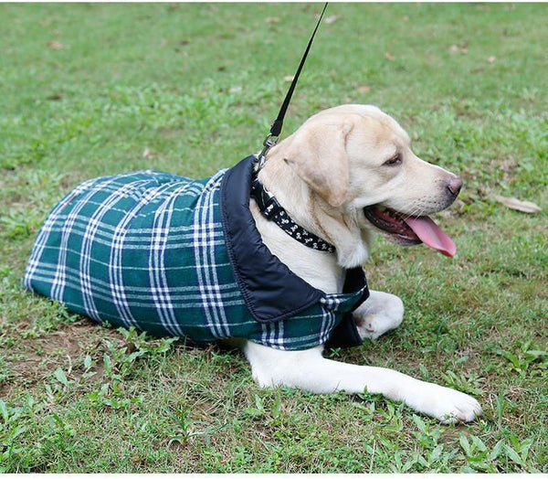 Dog Clothes Waterproof Reversible Dog Jacket Designer Warm Plaid Winter Dog Coats Pet Clothes Small to Large