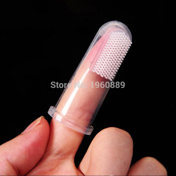 Hot Selling Super Soft Pet Finger Toothbrush Teddy Dog Brush Addition Bad Breath Tartar Teeth Care Dog Cat Cleaning Supplies