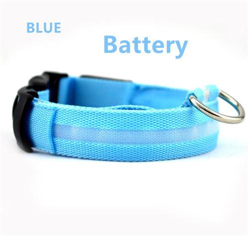 LED Nylon Pet Dog Collar Night Safety Glow Flashing Dog Cat Collar Led Luminous Small Dogs Collars USB Rechargeable