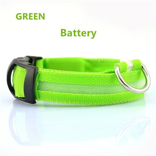 LED Nylon Pet Dog Collar Night Safety Glow Flashing Dog Cat Collar Led Luminous Small Dogs Collars USB Rechargeable