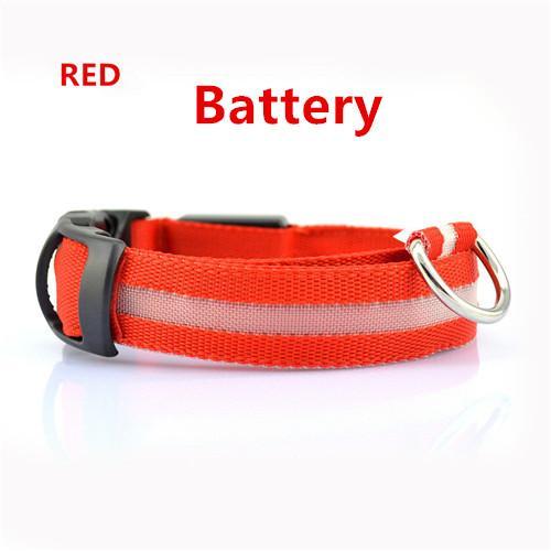 LED Nylon Pet Dog Collar Night Safety Glow Flashing Dog Cat Collar Led Luminous Small Dogs Collars USB Rechargeable