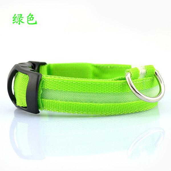 Nylon Pet Dog Collar LED Light Night Safety Light-up Flash Glowing in Dark Cat Collar LED Dog Collars Small Dogs Dog Accessories