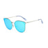 Oversized Cat Eye Sunglasses Women Round Mirror Gold Rose Frame Flat Mirror Sun Woman Fashion HD Lens Glasses