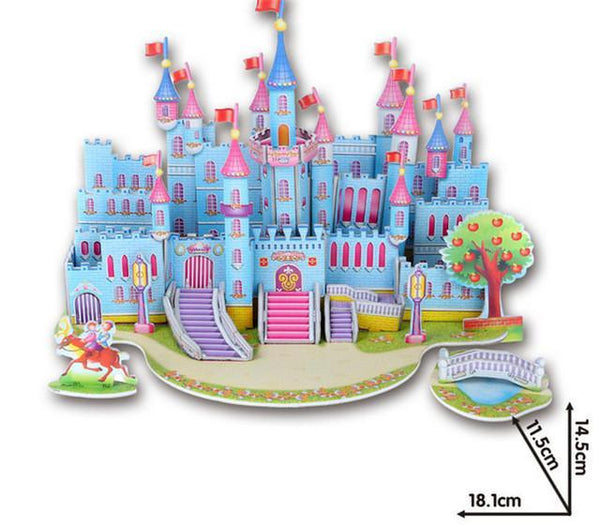 3D DIY Puzzle Jigsaw Baby toy Kid Early learning Castle Construction pattern gift For Children Brinquedo Educativo Houses Puzzle